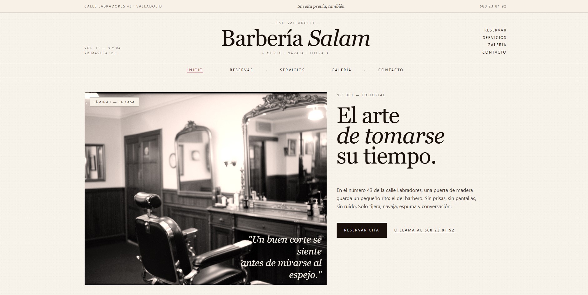 Barberia Salam — Sitio