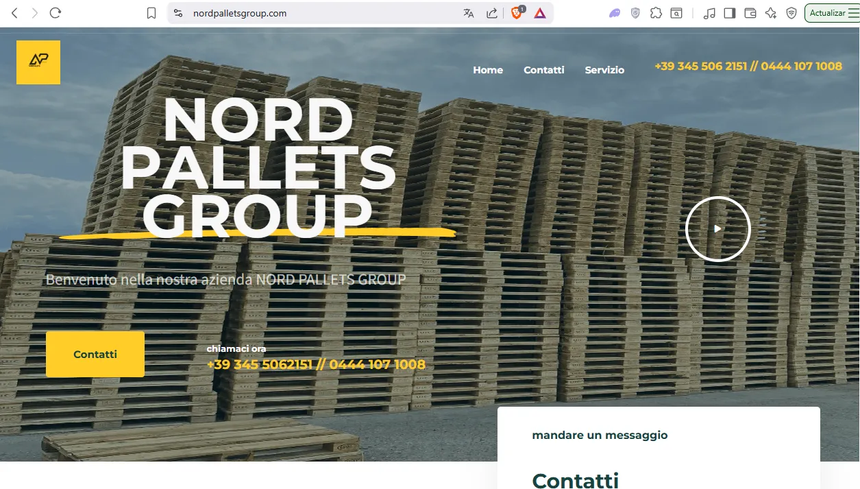 Nord Pallet — Sitio